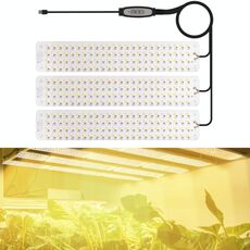 Pannello USB da 5 V, luce per piante, temporizzazione intelligente, LED per la crescita delle piante, dimensioni: 3 teste (luce solare)