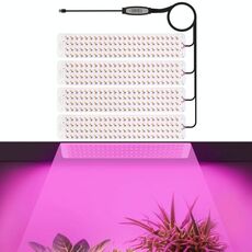 Pannello USB da 5 V, luce per piante, temporizzazione intelligente, LED per la crescita delle piante, dimensioni: 4 teste (luce rosa e viola)
