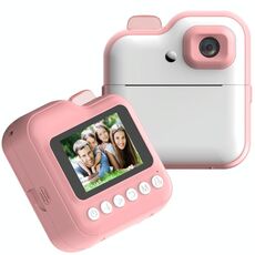 Mini macchina fotografica digitale per bambini ad alta definizione, colore: rosa