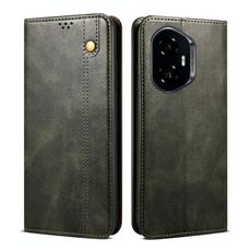 Per Honor 300 5G Custodia per telefono in pelle con texture Crazy Horse Oil Wax (verde)