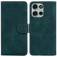 Per Motorola Moto G75 5G Custodia in pelle Flip Skin Feel Pure Color (verde)