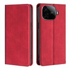 Per vivo iQOO Z9 Turbo Skin Feel Custodia magnetica in pelle per telefono (rosso)