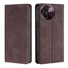 Per vivo V30e 5G Custodia per telefono in pelle magnetica Global Skin Feel (marrone scuro)