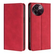 Per vivo V30e 5G Custodia per telefono in pelle magnetica Global Skin Feel (rosso)
