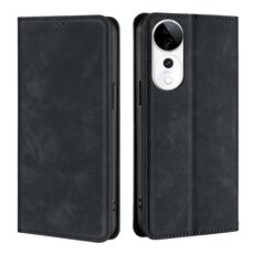 Per vivo S19 Pro Custodia per telefono in pelle magnetica Skin Feel (nero)