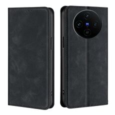 Per vivo X100s Custodia magnetica in pelle Skin Feel (nera)