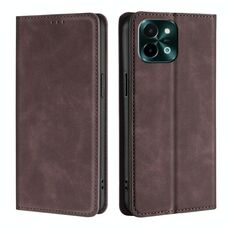Per vivo Y28 4G Custodia in pelle magnetica Skin Feel (marrone scuro)
