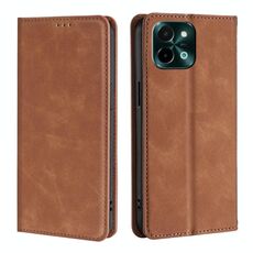 Per vivo Y28 4G Custodia in pelle magnetica Skin Feel (marrone chiaro)