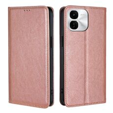 Per vivo iQOO Z9x 5G Gloss Oil Solid Color Magnetic Leather Phone Case (Oro rosa)