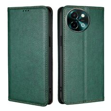 Per vivo Y38 5G / T3x Global Gloss Oil Custodia magnetica in pelle tinta unita (verde)