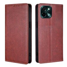 Per vivo Y28 4G Gloss Oil Solid Color Magnetic Leather Phone Case (Marrone)