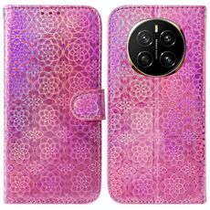 Custodia per telefono in pelle con fibbia magnetica colorata per Honor Magic7 (rosa)