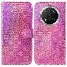 Per Honor X9c Custodia per telefono in pelle con fibbia magnetica colorata (rosa)
