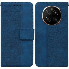 Custodia per telefono in pelle goffrata geometrica per Honor Magic7 (blu)