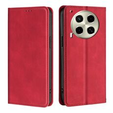 Per Tecno Camon 30 Custodia in pelle magnetica Skin Feel (rosso)