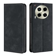 Per Tecno Camon 30 Custodia in pelle magnetica Skin Feel (Nero)
