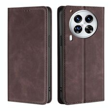 Per Tecno Camon 30 Premier 5G Custodia in pelle magnetica Skin Feel (marrone scuro)