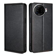 Per Tecno Camon 30 Pro 5G Gloss Oil Solid Color Magnetic Leather Phone Case (Nero)
