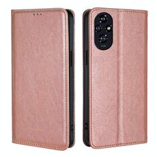 Per Honor 200 5G Gloss Oil Solid Color Magnetic Leather Phone Case (Oro rosa)