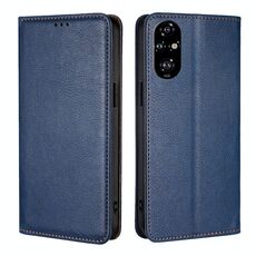 Per Honor 200 Pro 5G Gloss Oil Solid Color Magnetic Leather Phone Case (Blu)