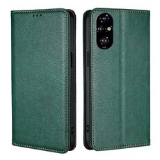 Per Honor 200 Pro 5G Custodia per telefono magnetica in pelle tinta unita Gloss Oil (verde)