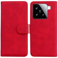 Per Xiaomi 15 Custodia in pelle Flip Skin Feel Pure Color (rosso)