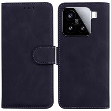 Per Xiaomi 15 Custodia in pelle Flip Skin Feel Pure Color (Nero)