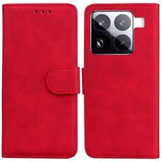 Per Xiaomi 15 Pro Custodia in pelle Flip Skin Feel Pure Color (rosso)