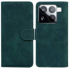 Per Xiaomi 15 Pro Custodia in pelle Flip Skin Feel Pure Color (verde)