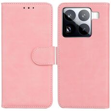 Per Xiaomi 15 Pro Custodia in pelle Flip Skin Feel Pure Color (rosa)