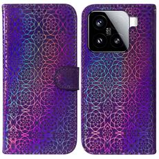 Per Xiaomi 15 Custodia per telefono in pelle con fibbia magnetica colorata (viola)