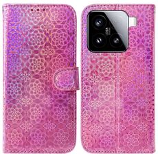 Per Xiaomi 15 Custodia per telefono in pelle con fibbia magnetica colorata (rosa)