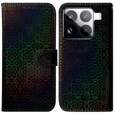 Per Xiaomi 15 Pro Custodia per telefono in pelle con fibbia magnetica colorata (nero)