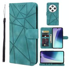 Per Samsung Galaxy A36 / A56 5G Custodia in pelle con linee geometriche Skin Feel (verde)