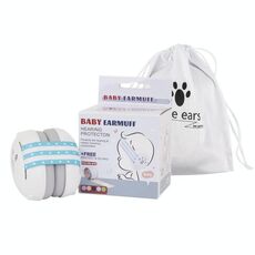 Fascia per capelli tipo sonno insonorizzata antirumore paraorecchie per bambini (bianco + blu)