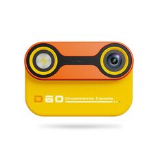 D60 3m impermeabile 2K HD 10X 2,4 pollici foto video registrazione esterna bambini mini telecamera (giallo)
