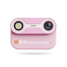 D60 3m impermeabile 2K HD 10X 2,4 pollici foto video registrazione esterna bambini mini telecamera (rosa)