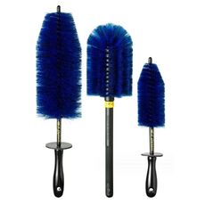 3 pezzi/set spazzola per la pulizia del vano motore dell'autolavaggio (blu)