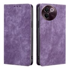 Per vivo V30e 5G Global RFID Anti-theft Brush Custodia magnetica in pelle per telefono (viola)