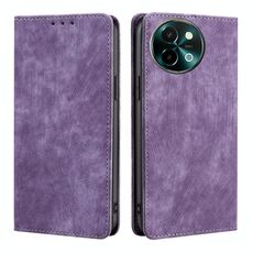 Per vivo Y38 5G / T3x Global RFID Anti-theft Brush Custodia magnetica in pelle per telefono (viola)