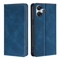 Per Redmi 13 4G Custodia in pelle magnetica Skin Feel (blu)