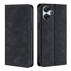 Per Redmi 13 4G Custodia in pelle magnetica Skin Feel (nero)