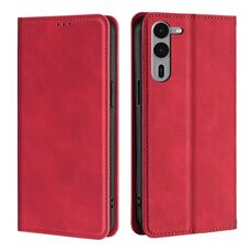 Per Fujitsu Arrows We2 Plus Custodia magnetica in pelle Skin Feel (rosso)