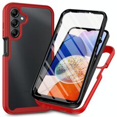 Per Samsung Galaxy A16 5G Starry Sky Solid Color Series Custodia per telefono in PC + TPU con pellicola in PET (rosso)