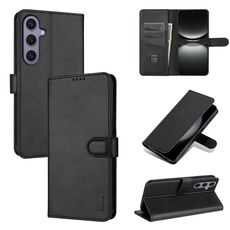Per Samsung Galaxy S25 5G AZNS Custodia per telefono in pelle con texture di vitello e pelle di vitello (nero)