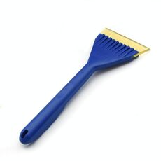 Pala antighiaccio 5 in 1 in gomma morbida per auto con manico lungo (blu)