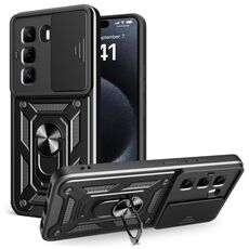 Per Infinix Hot 50 Pro 4G Custodia per fotocamera scorrevole TPU+PC (nero)