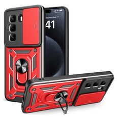 Per Infinix Hot 50 Pro 4G Custodia per fotocamera scorrevole TPU+PC Custodia per telefono (rosso)