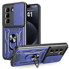Per Infinix Hot 50 Pro 4G Custodia per fotocamera scorrevole TPU+PC Custodia per telefono (blu)