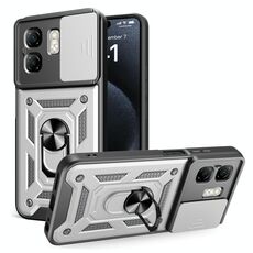 Per Infinix Smart 9 / Hot 50i Custodia per fotocamera scorrevole TPU+PC Custodia per telefono (argento)